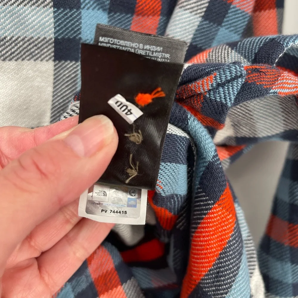 The North Face Shacket M‎ Plaid Button Up Flannel Long Sleeve Heavyweight EUC